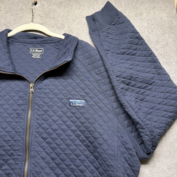 L.L. Bean Other - LL Bean‎ Quilted Zip Jacket Men's Navy Blue Traditional Fit XXL Tall